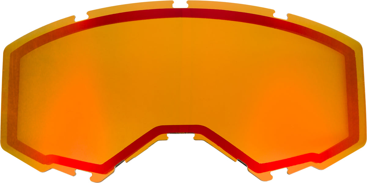 Dual Lens W/O Vents Adult Red Mirror/Amber