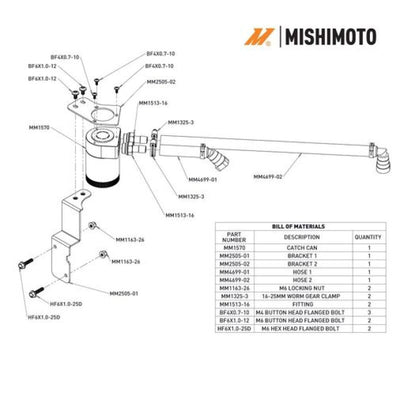 Mishimoto 2024+ Ford Mustang V8 Oil Catch Can - PCV Side