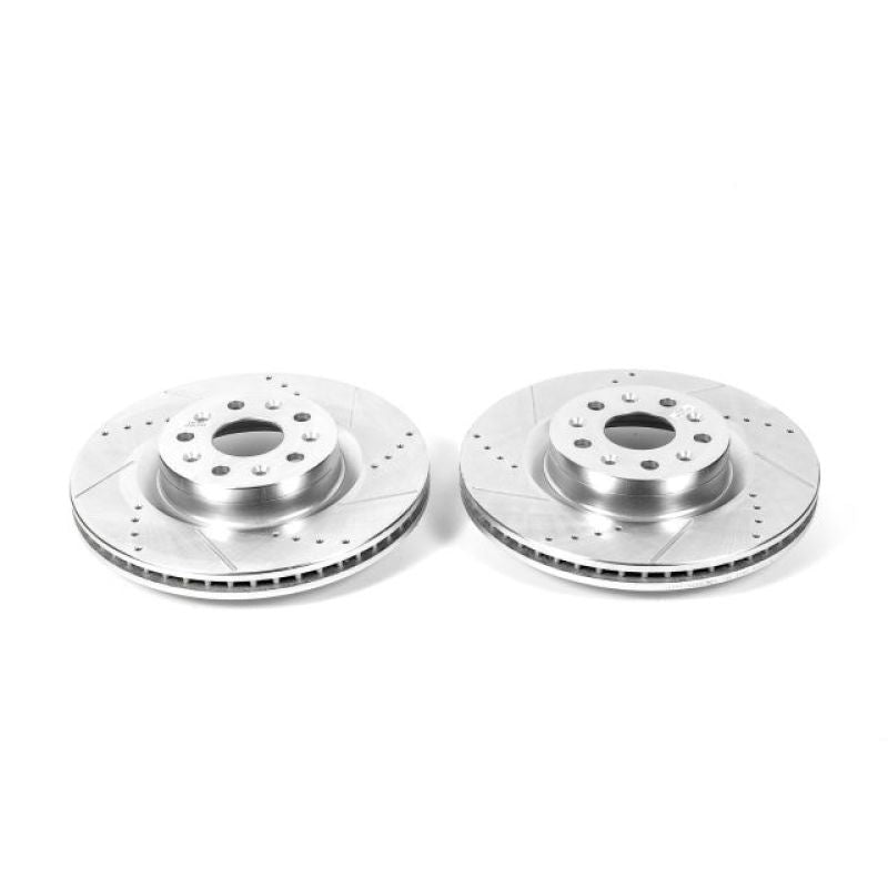 Power Stop 16-19 Cadillac CT6 Front Evolution Drilled &amp; Slotted Rotors - Pair
