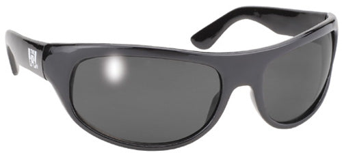 PACIFIC COAST WRAP SUNGLASSES - BLACK FRAME / SMOKE LENS