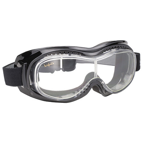 PACIFIC COAST AIRFOIL 9300 SERIES BLACK GOGGLES - CLEAR LENS