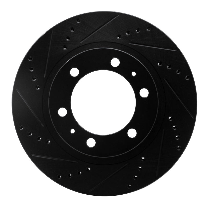 DFC 03-23 Toyota 4Runner Front Left Drilled &amp; Slotted Black Brake Rotor