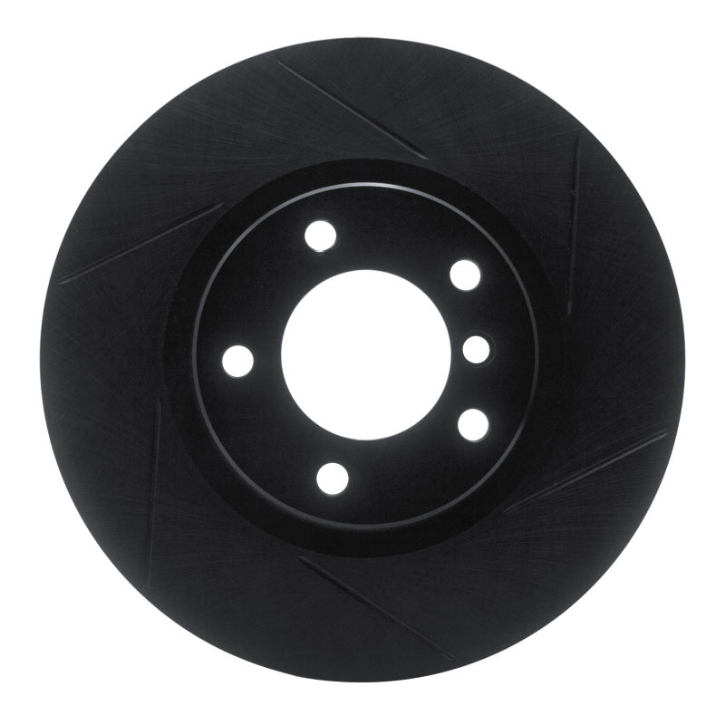 R1 95-02 BMW M3 Left Front Slotted Black Brake Rotor