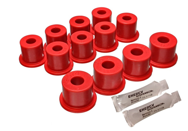 Energy Suspension 80-86 Nissan 720 &amp; Hardbody Pickup 2WD Red Rear Leaf Spring Bushing Set