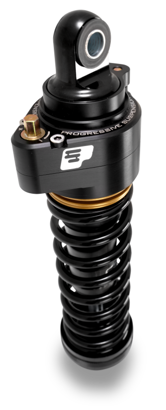 Progressive Harley Ultra Touring-QPS 944 Series Shocks, 13in, 12in Ride Height Standard - Black / Go