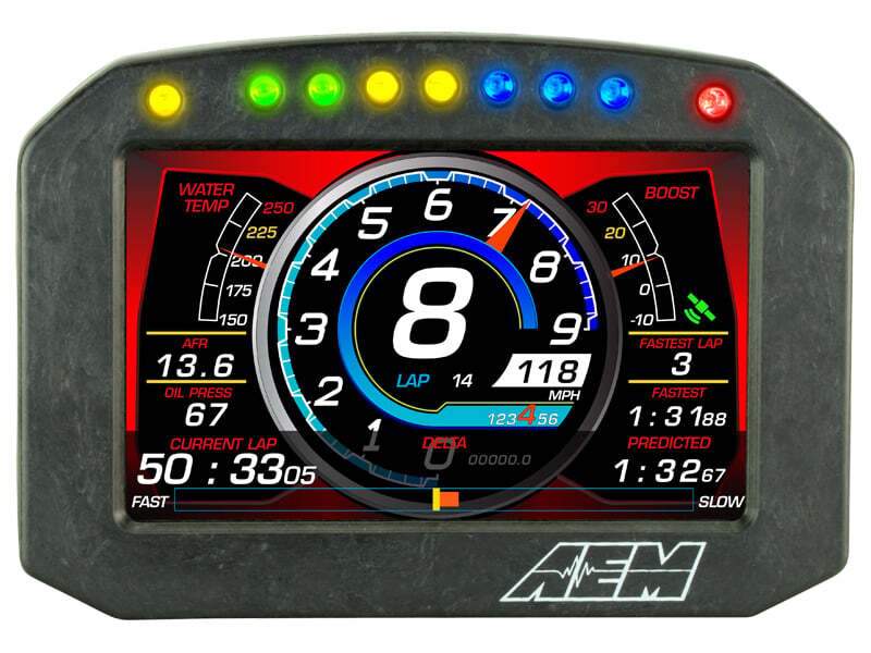 AEM CD-5LG Carbon Logging Flush Digital Dash Display w/ Internal 20Hz GPS & Antenna