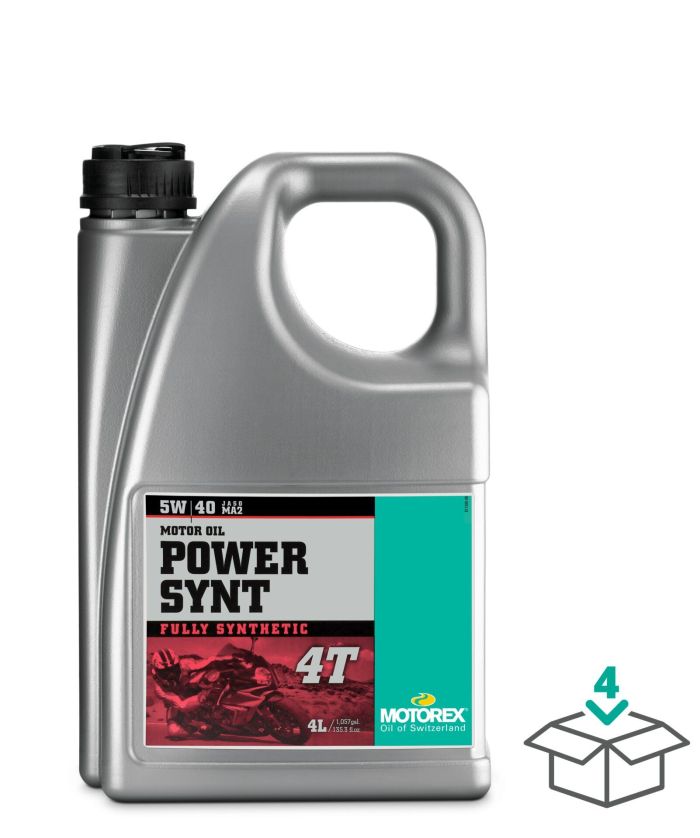 MOTOREX POWER SYNT 4T 5W40 JASO MA2, 4 LITER