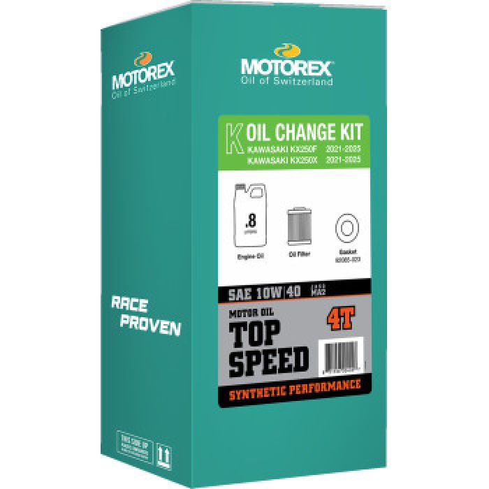 MOTOREX OIL CHANGE KIT TOP SPEED 10W-40 KAWASAKI KX250F