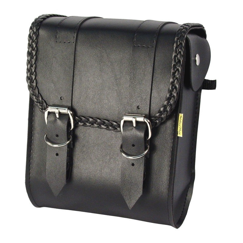 Willie &amp; Max Universal Braided Sissy Bar Bag (8 in L x 10 in W x 4.5 in H) - Black