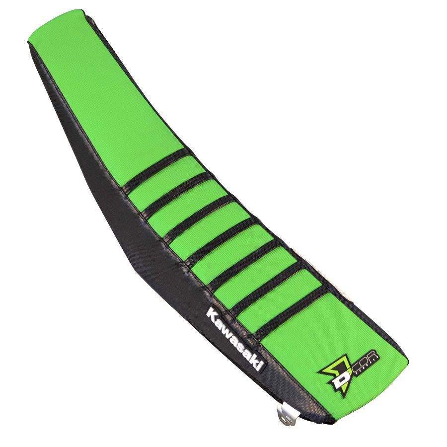 Seat Cover Team Kaw Replica Black/Green W/Ribs