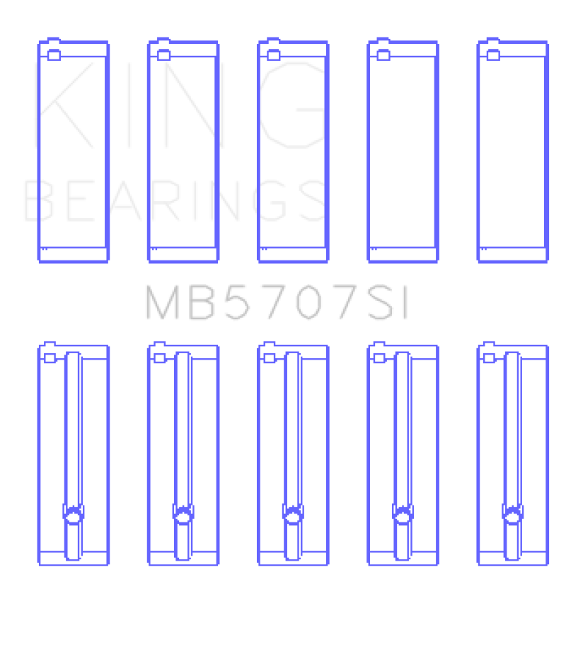 King Engine Bearings Hyundai G4KE/G4KC Main Bearings (Set of 5)