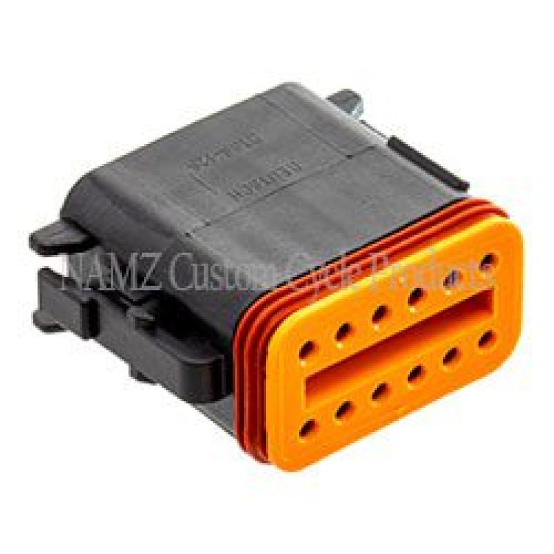 NAMZ Deutsch DT Series 12-Wire Plug &amp; Wedgelock - Black (HD 72119-94BK)