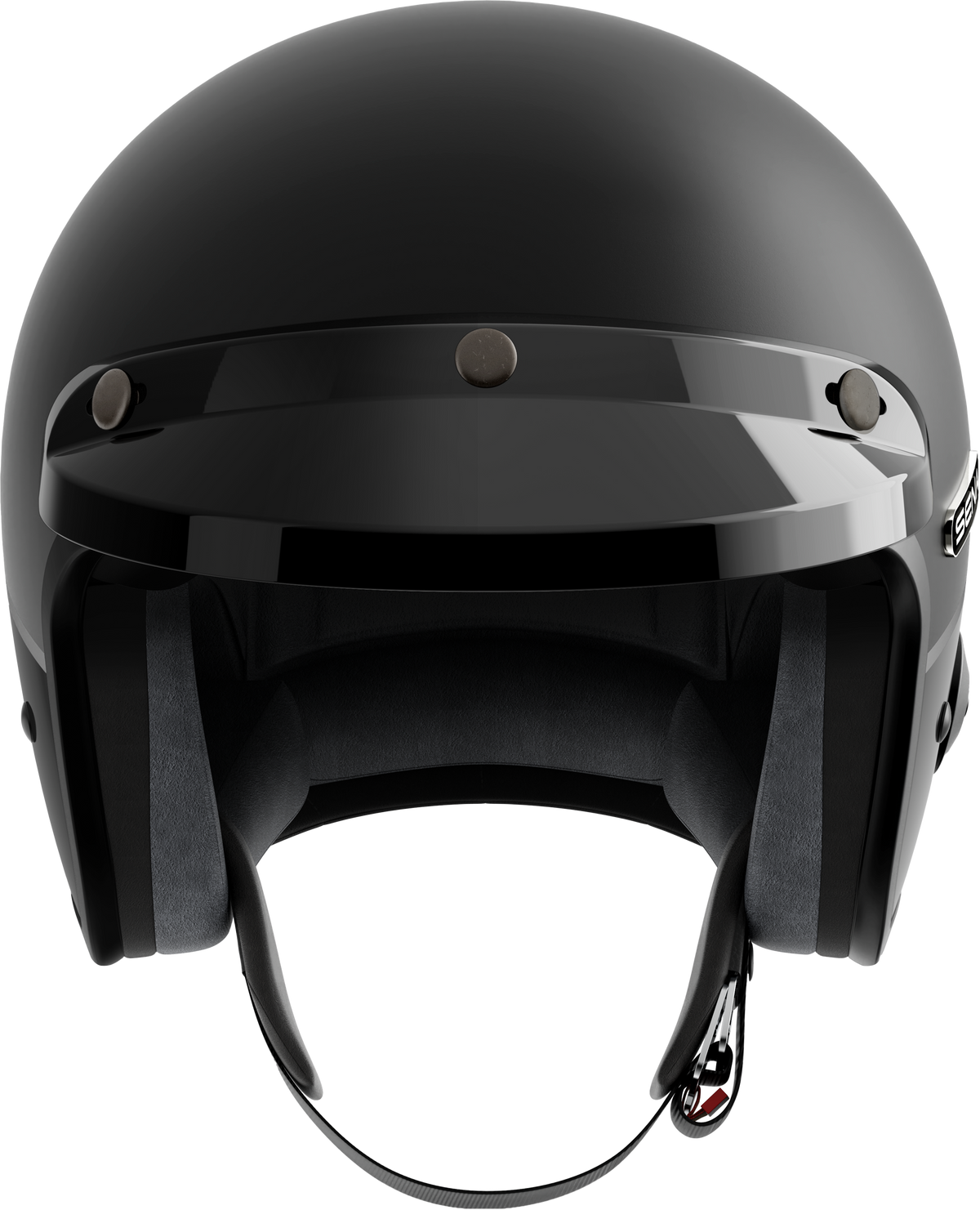 Surge Open Face Helmet W/Mesh Matte Black/Glossy Black Lg