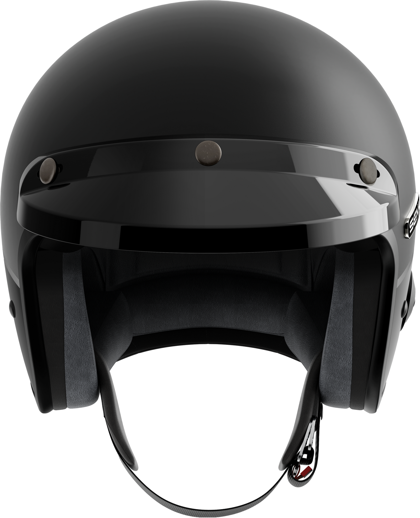 Surge Open Face Helmet W/Mesh Matte Black/Glossy Black Md