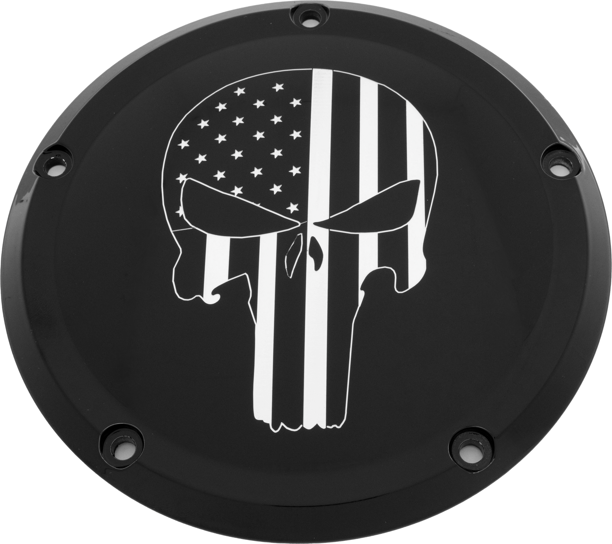 6   M8 Softail Derby Cover Punisher Black