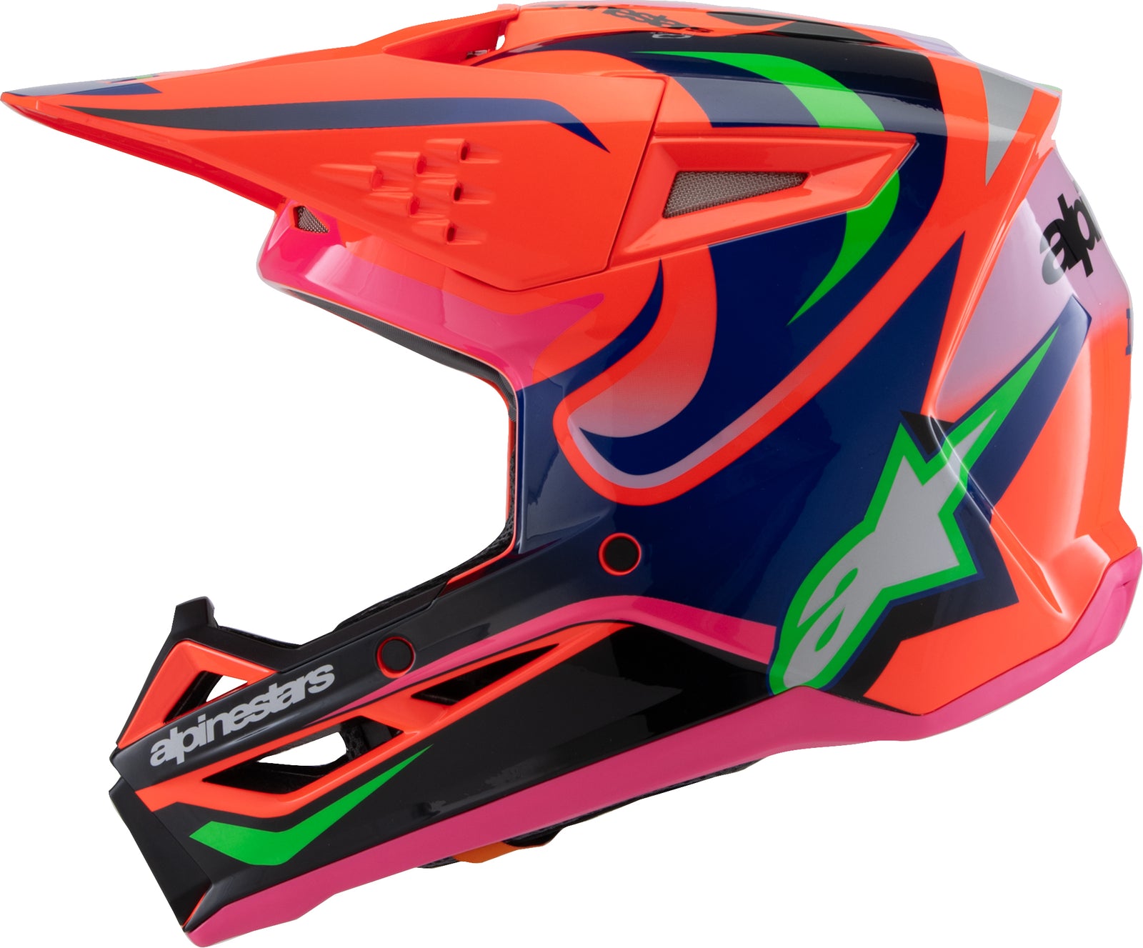 Sm3 Youth Deegan Helmet Orng Flo/Prpl/Pnk Fluo Ym
