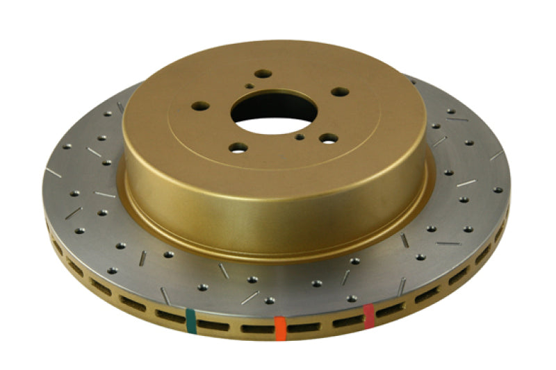 DBA 01-07 Subaru WRX/STI 10 Stud Hole Rear Drilled &amp; Slotted 4000 Series Rotor