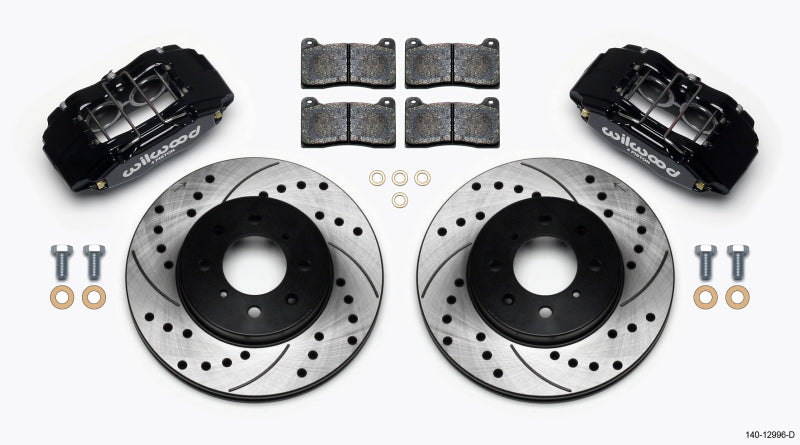 Wilwood DPHA Front Caliper &amp; Rotor Kit Drilled Honda / Acura w/ 262mm OE Rotor