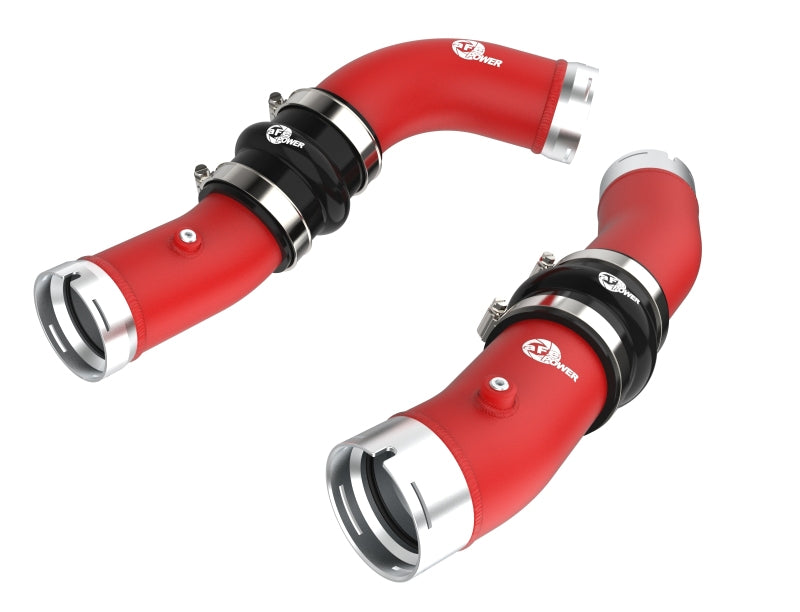 aFe 2024+ Toyota Tacoma BladeRunner 2.5in &amp; 3in Aluminum Hot &amp; Cold Charge Pipe Kit - Red