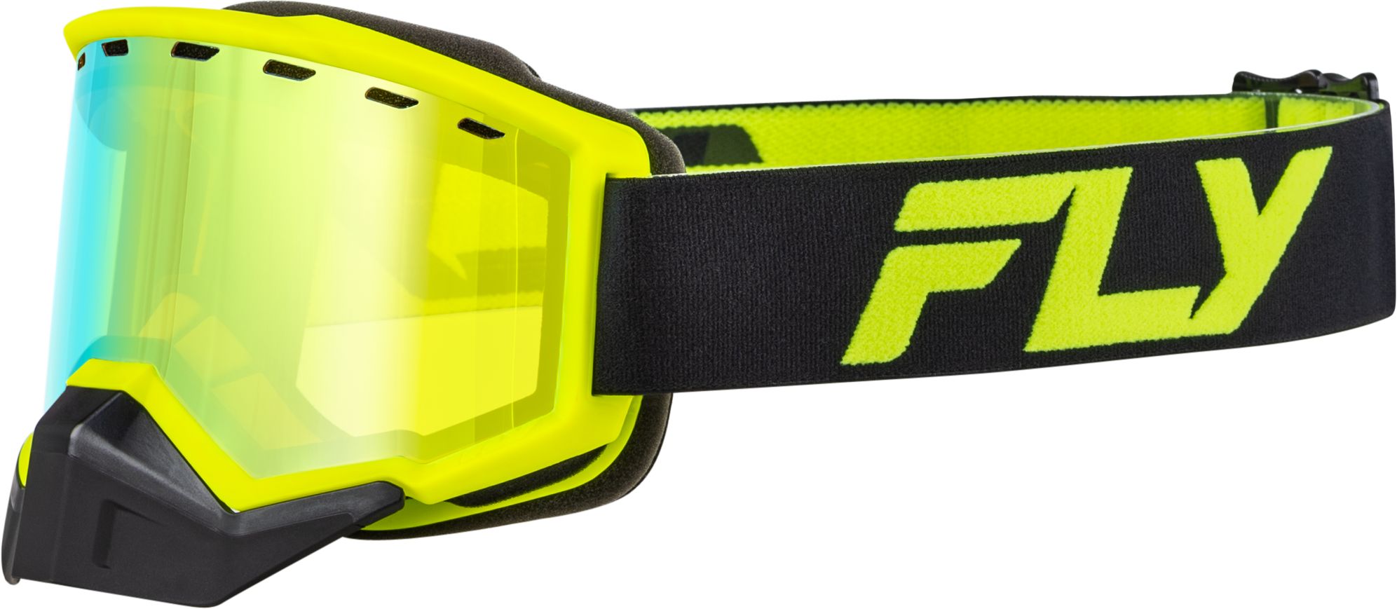 Focus Snow Goggle Black/Hi Vis W/ Gold Mirror/Yellow Lens