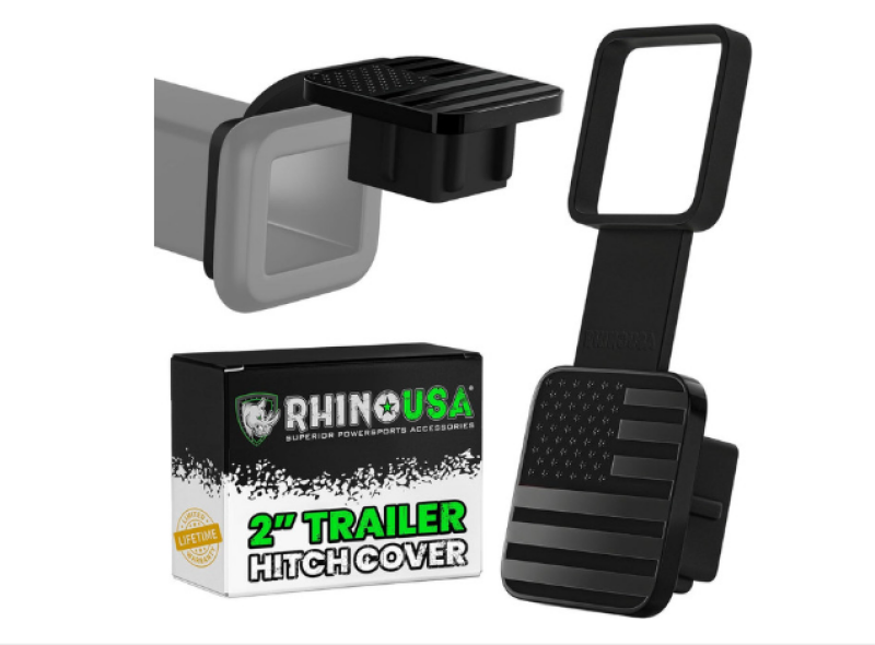 Rhino USA 2In American Flag Hitch Cover - Black &amp; Blue