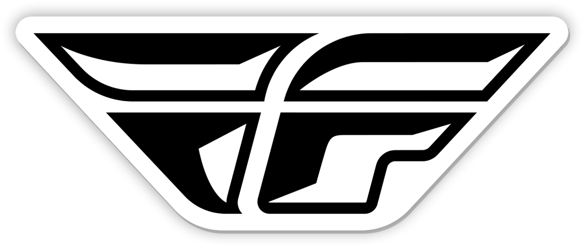 Sticker F Wing 4&quot; 10pk Die Cut Laminated