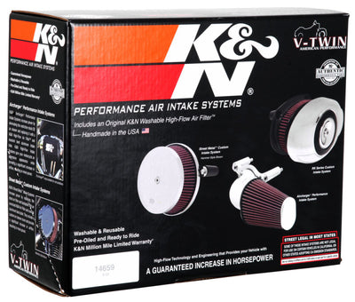 K&N 01-15 Harley-Davidson Touring 96 / 103 / 08-15 Bright Aircharger Performance Intake