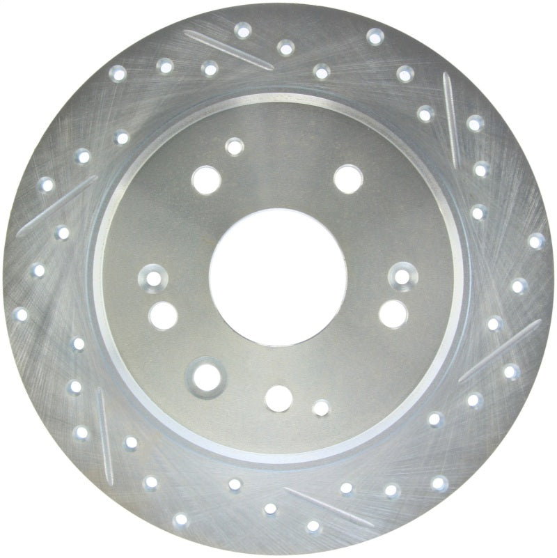 StopTech Select Sport 04-08 Acura TL Drilled &amp; Slotted Rear Driver Side Sport Brake Rotor
