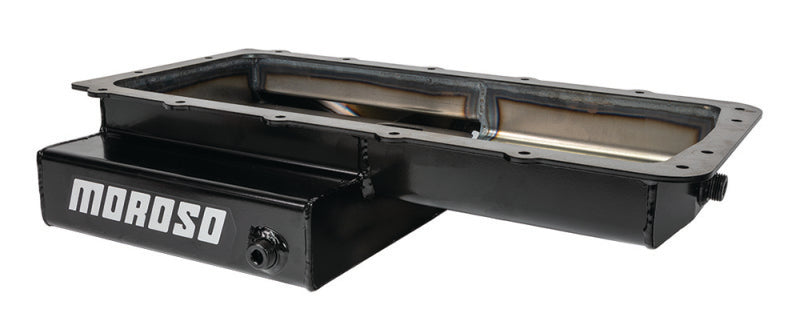 Moroso Ford 5.0 Coyote/Cobra (w/Rear Sump) Road Race Baffled Wet Sump 9.5qt 4.5in Steel Oil Pan