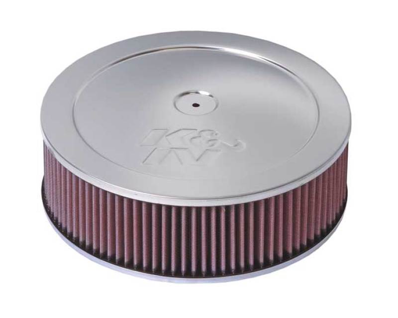 K&amp;N Custom Round Filter 5-1/8in FLG / 11in Dia / 4-3/4in H w/VENT