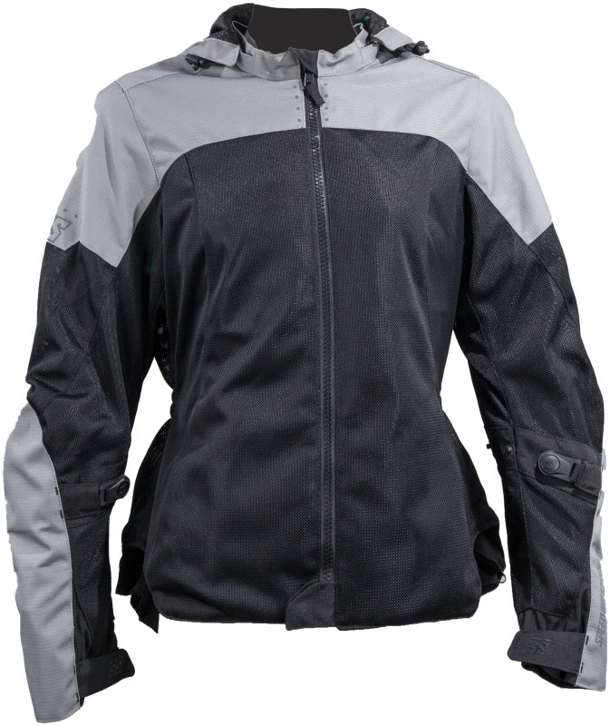 Speed and Strength Starstruck Mesh Jacket Grey/Black Womens - XL