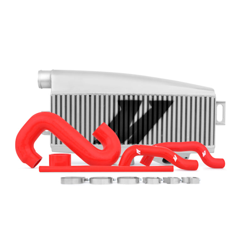 Mishimoto Subaru 02-07 WRX/04-07 STi Top-Mount Intercooler Kit - Powder Coated Silver &amp; Red Hoses