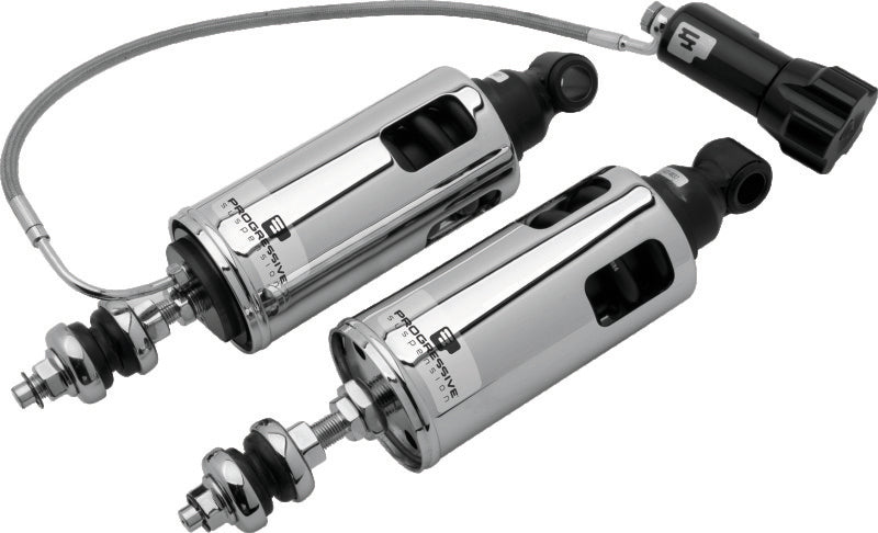 Progressive 00-17 Harley Softail 422 Series Shocks w/RAP Heavy Duty - Chrome
