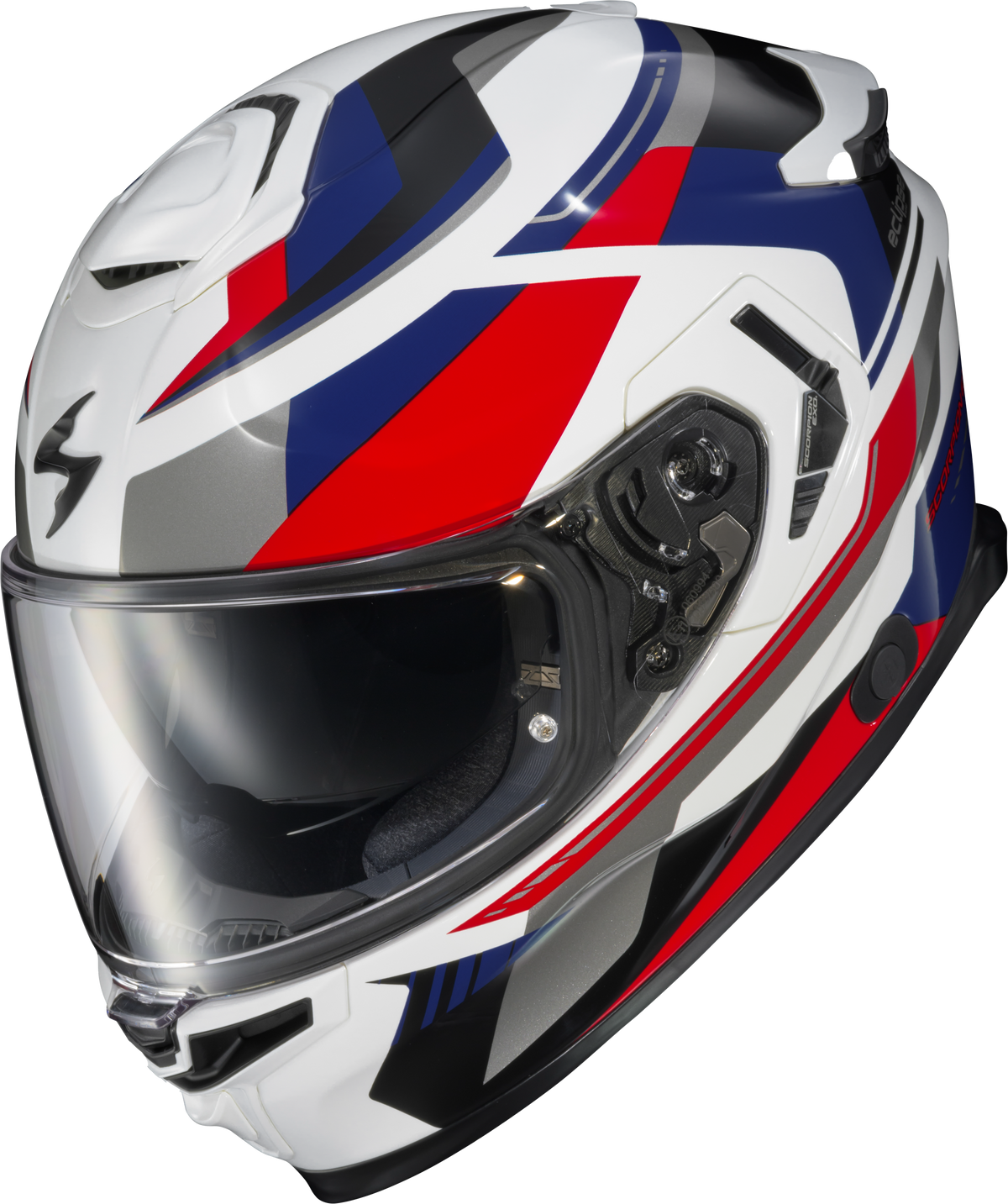 Exo Eclipse Full Face Helmet Lunar White/Red/Blue Xl