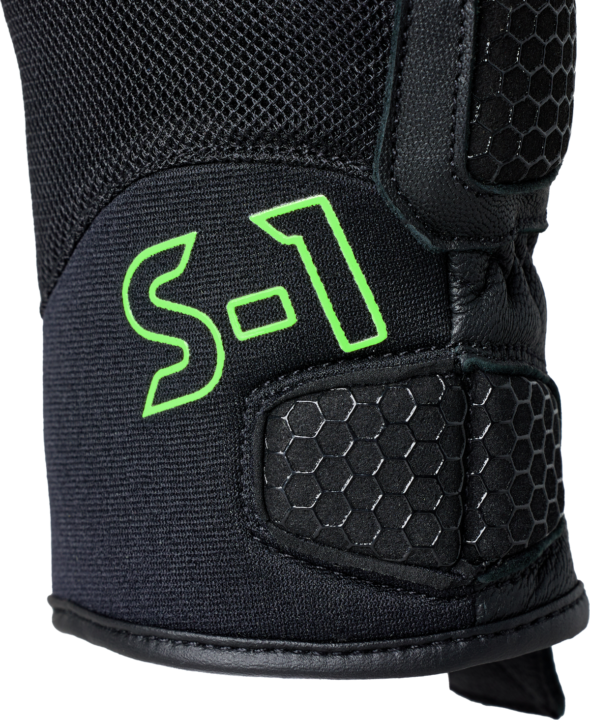 S1 Mesh Ce Glove Black/Neon Green  Xl