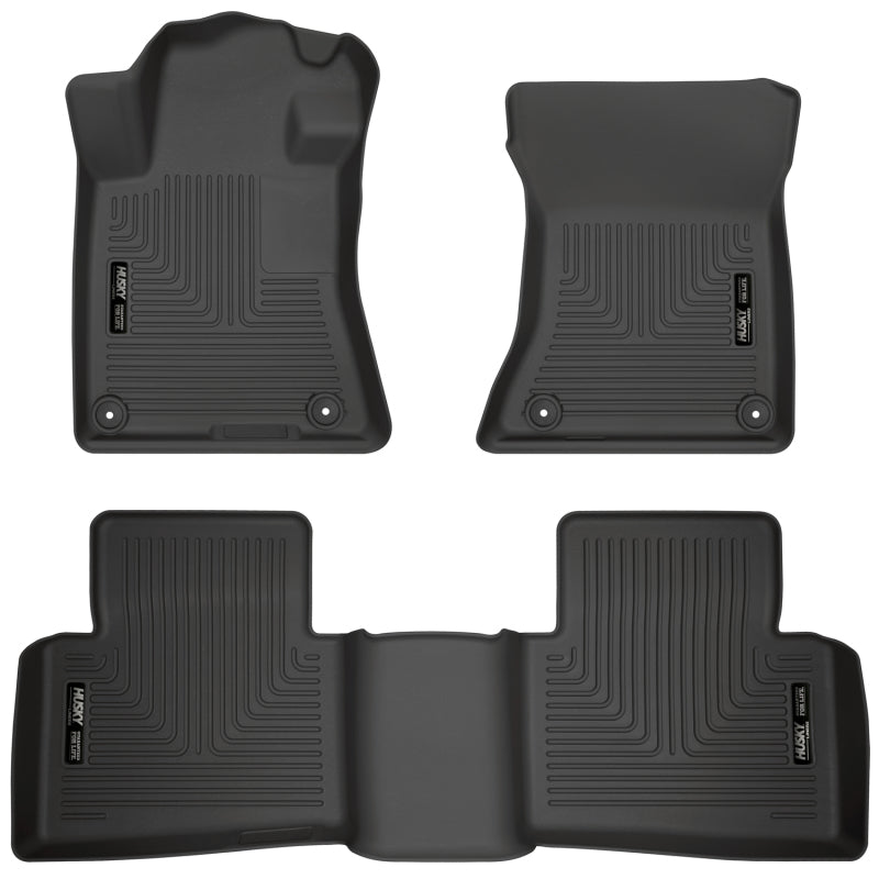 Husky Liners 19-23 Nissan Altima WeatherBeater Black Front &amp; Second Seat Floor Liner