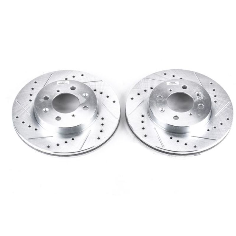 Power Stop 97-05 Acura EL Front Evolution Drilled &amp; Slotted Rotors - Pair