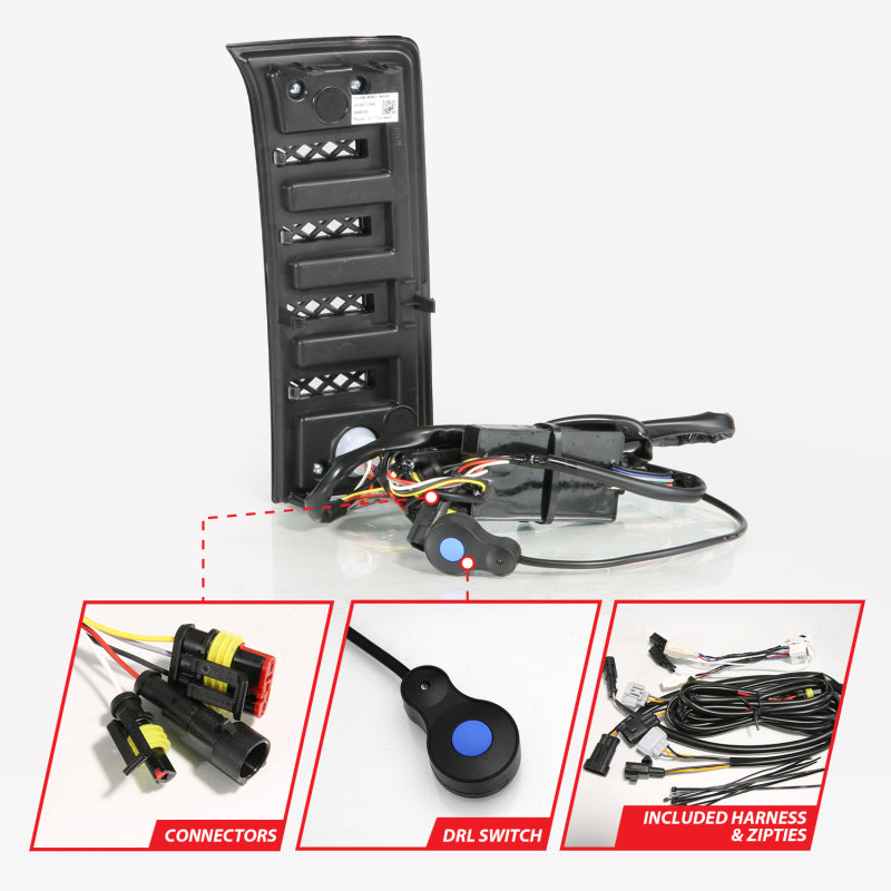 ANZO 22-24 Toyota Tundra (w/Factory LED Refl. & OE Bumper) Z-Series Full LED DRL Vent Lights - Pair