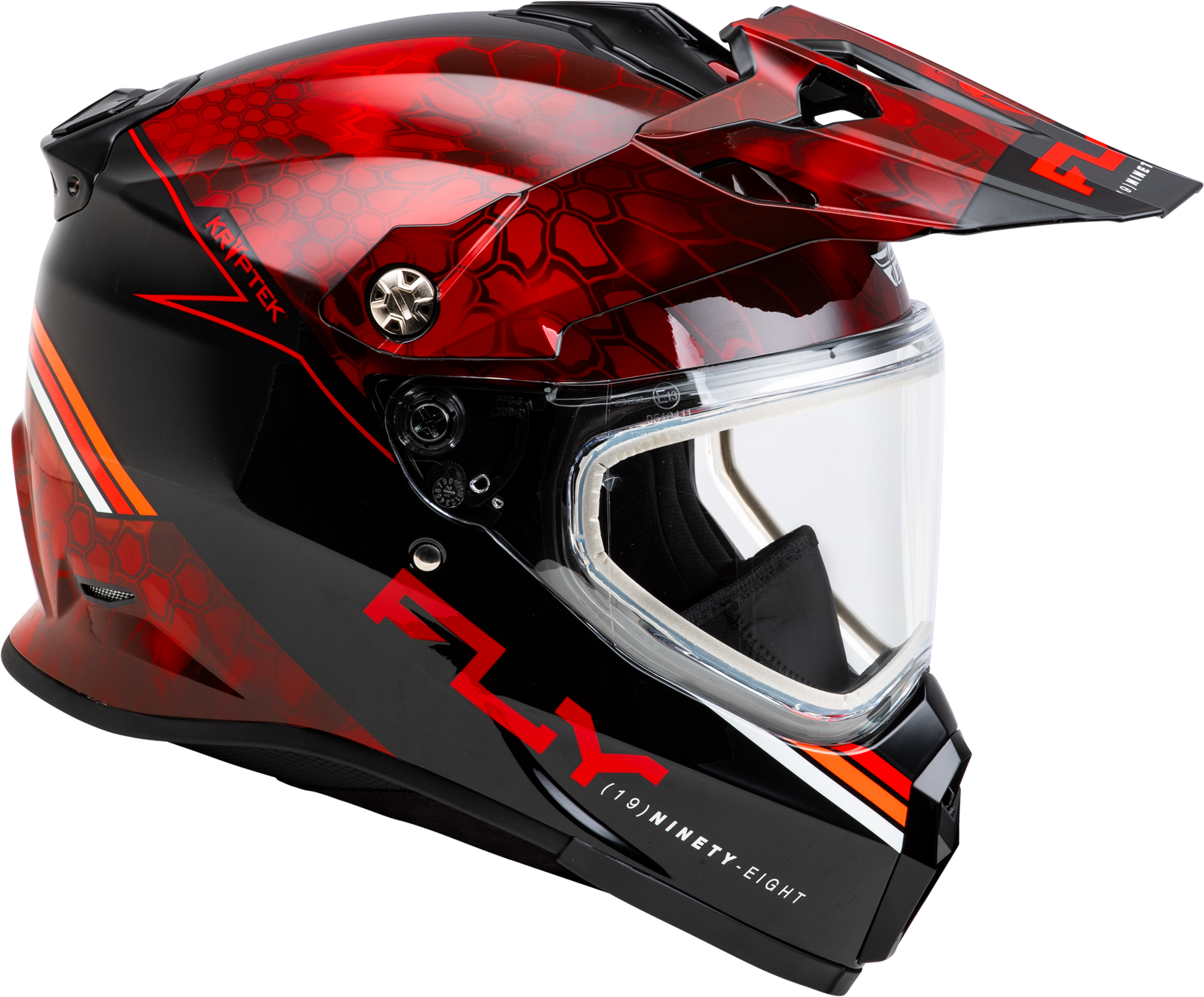 Trekker Cw Conceal Helmet Dual Shld Red/Black Sm