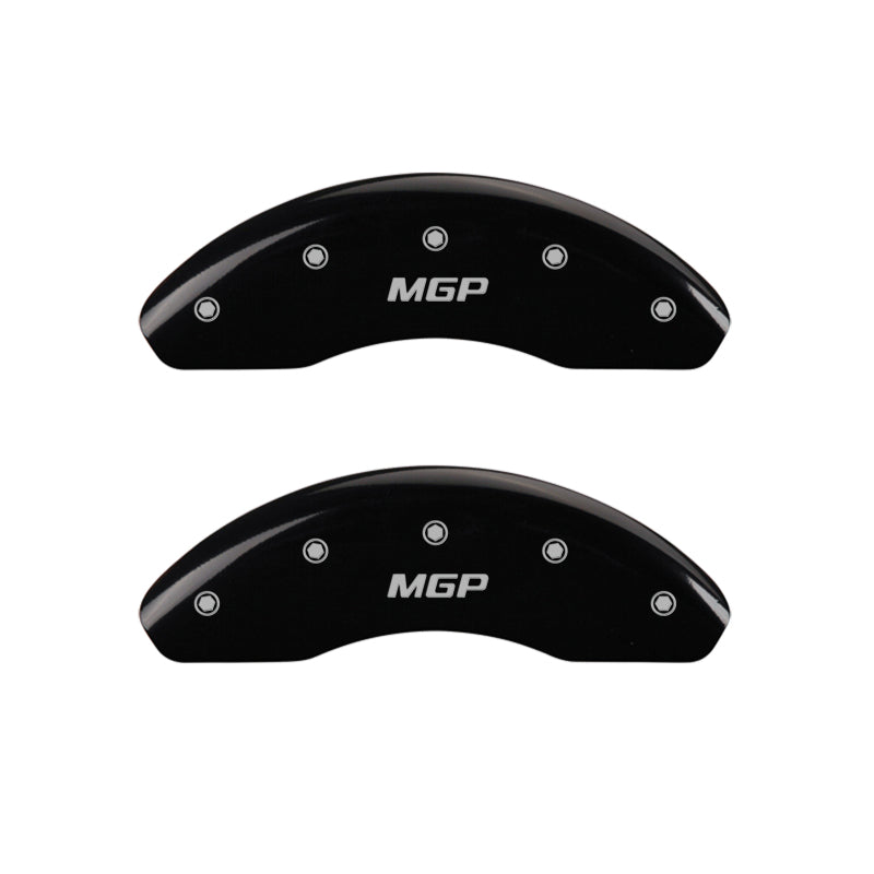 MGP 4 Caliper Covers Engraved Front &amp; Rear MGP Black finish silver ch