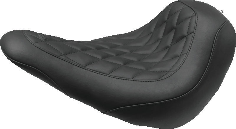 Mustang 18-21 Harley Low Rider, Sport Glide Wide Tripper Solo Seat Diamond Stitch - Black