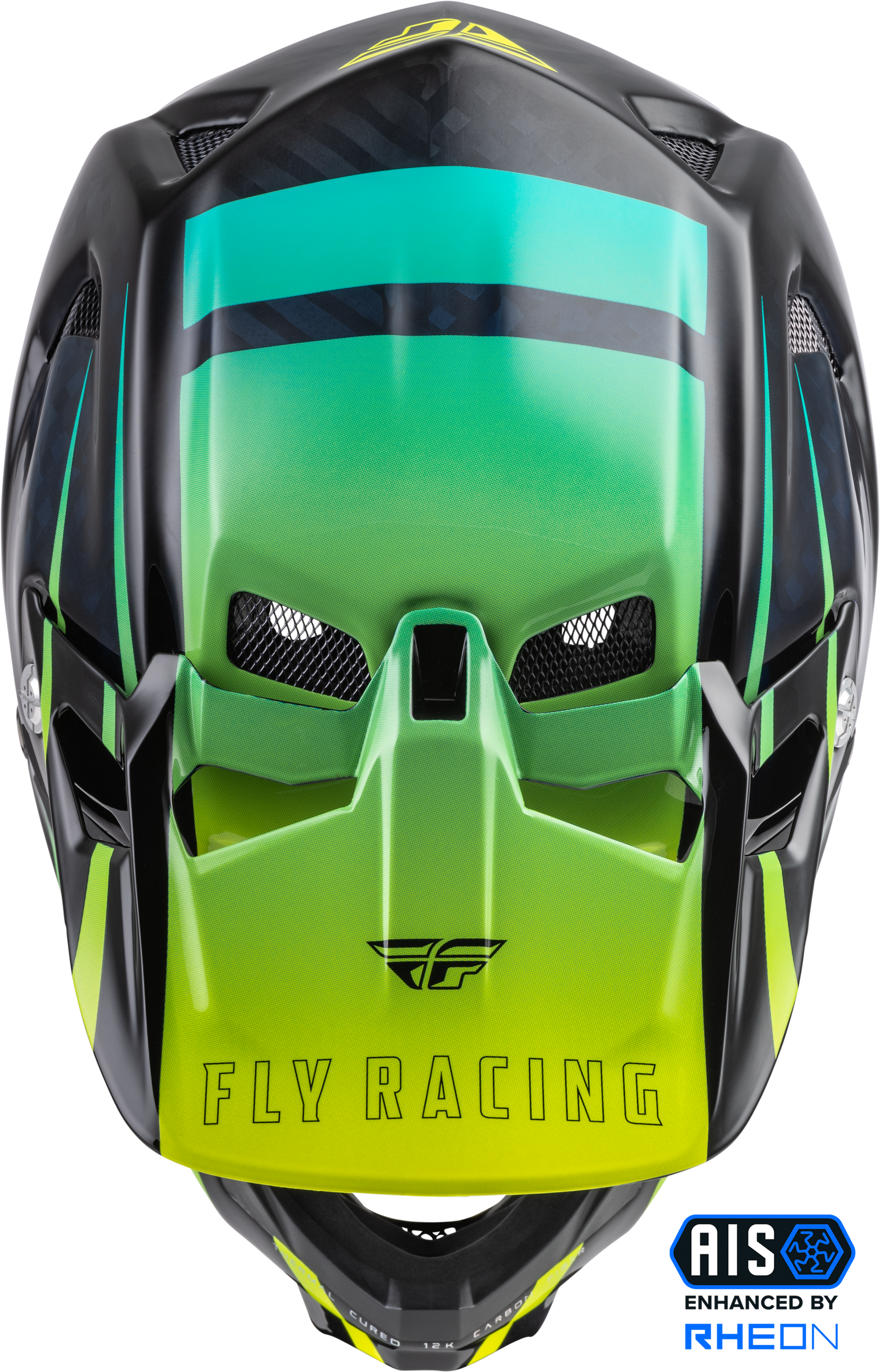 Werx R Helmet Hi Vis/Teal Carbon Sm