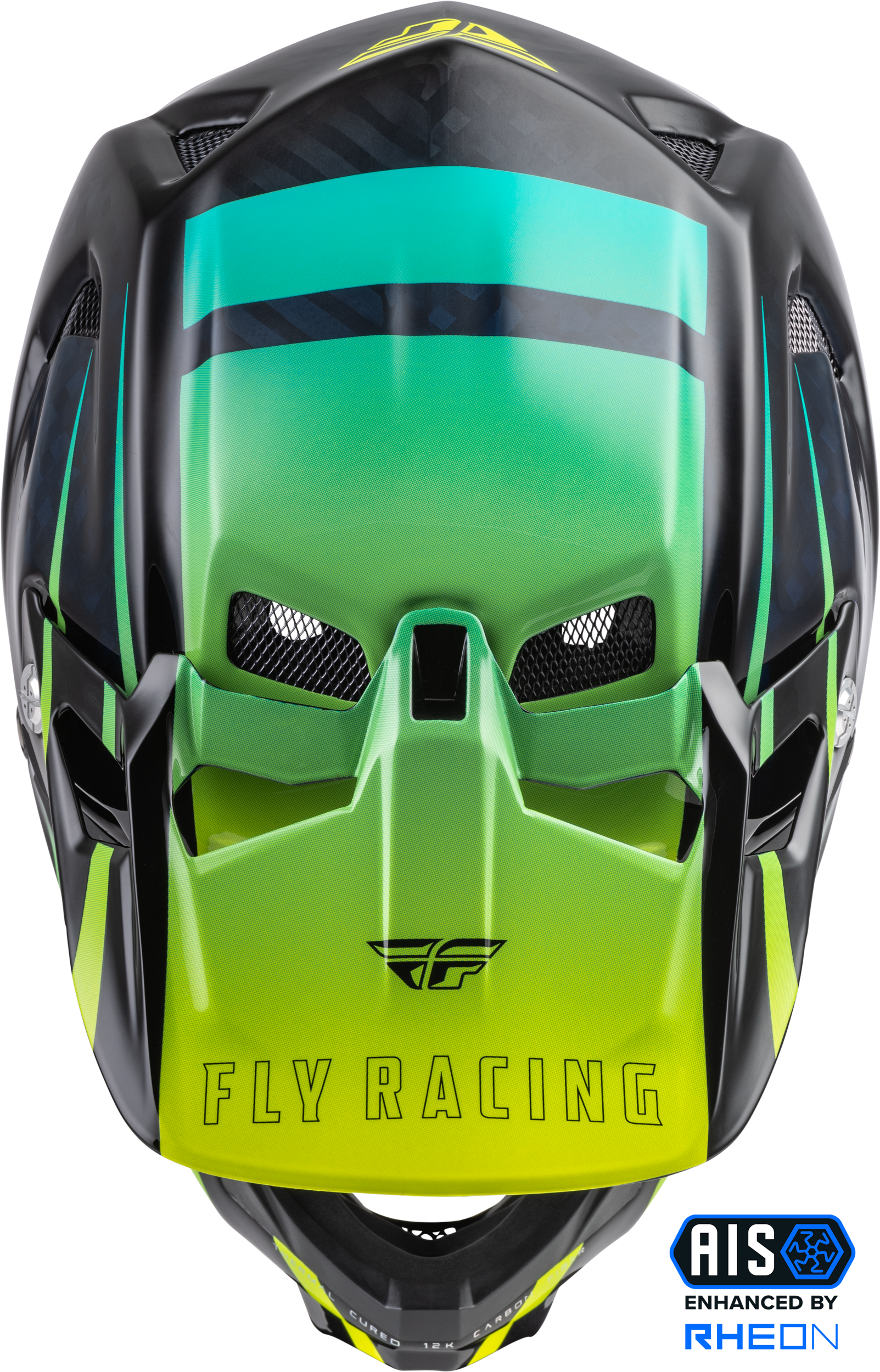 Werx R Helmet Hi Vis/Teal Carbon Xs