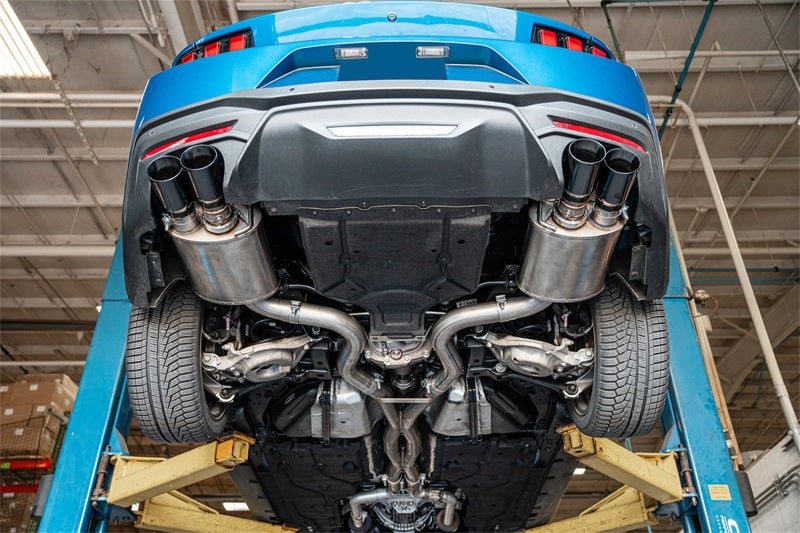 Corsa 2024-2025 Ford Mustang V8 5.0L 3in Axle-Back Exhaust System w/ Twin 4in Black Straight Tips