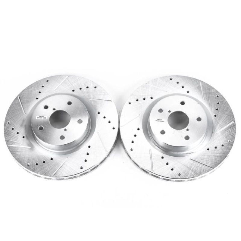 Power Stop 05-14 Subaru Impreza Front Evolution Drilled &amp; Slotted Rotors - Pair