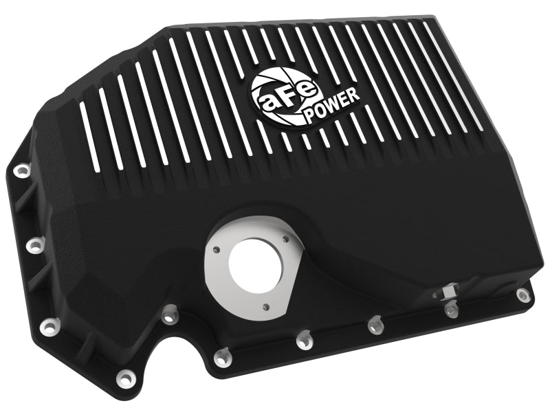 aFe 05-19 VW 1.8L/2.0L w/ Oil Sensor Engine Oil Pan Black POWER Street Series w/ Machined Fins