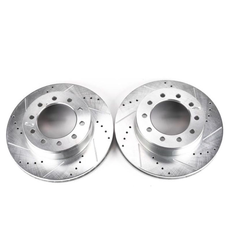 Power Stop 05-16 Ford F-550 Super Duty Front Drilled &amp; Slotted Rotor - Pair