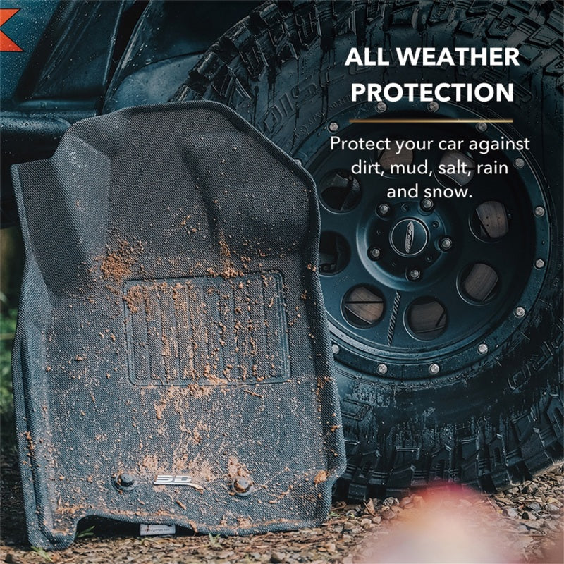 3D MAXpider 14-19 GMC Sierra 1500 Crew Cab / 2500HD / 3500HD Crew Cab Kagu Black Full Set