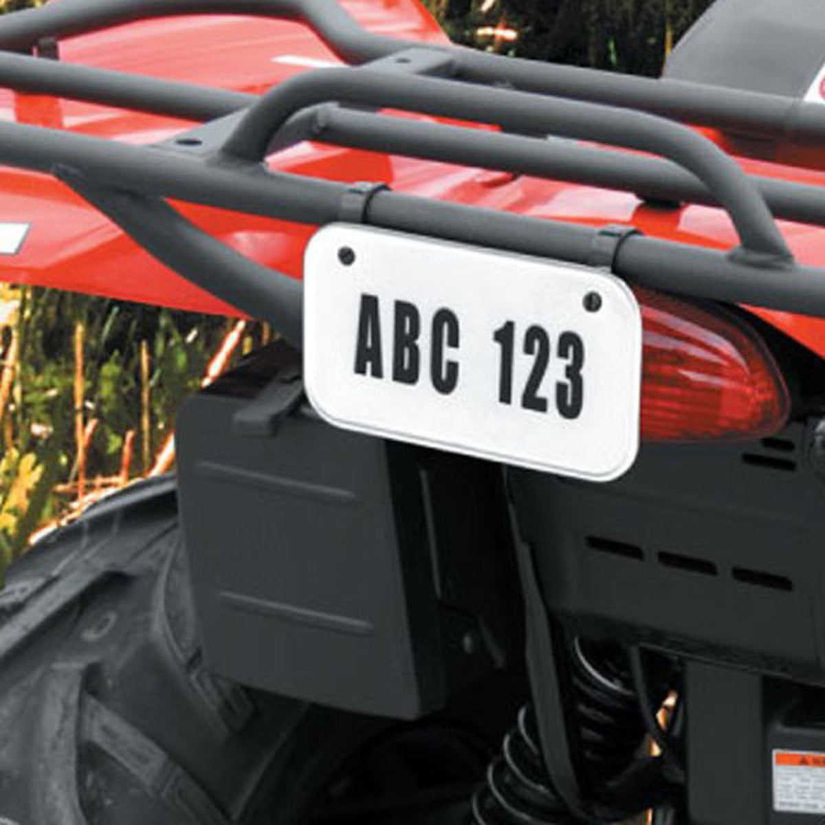 HARDLINE ATV License Plate White