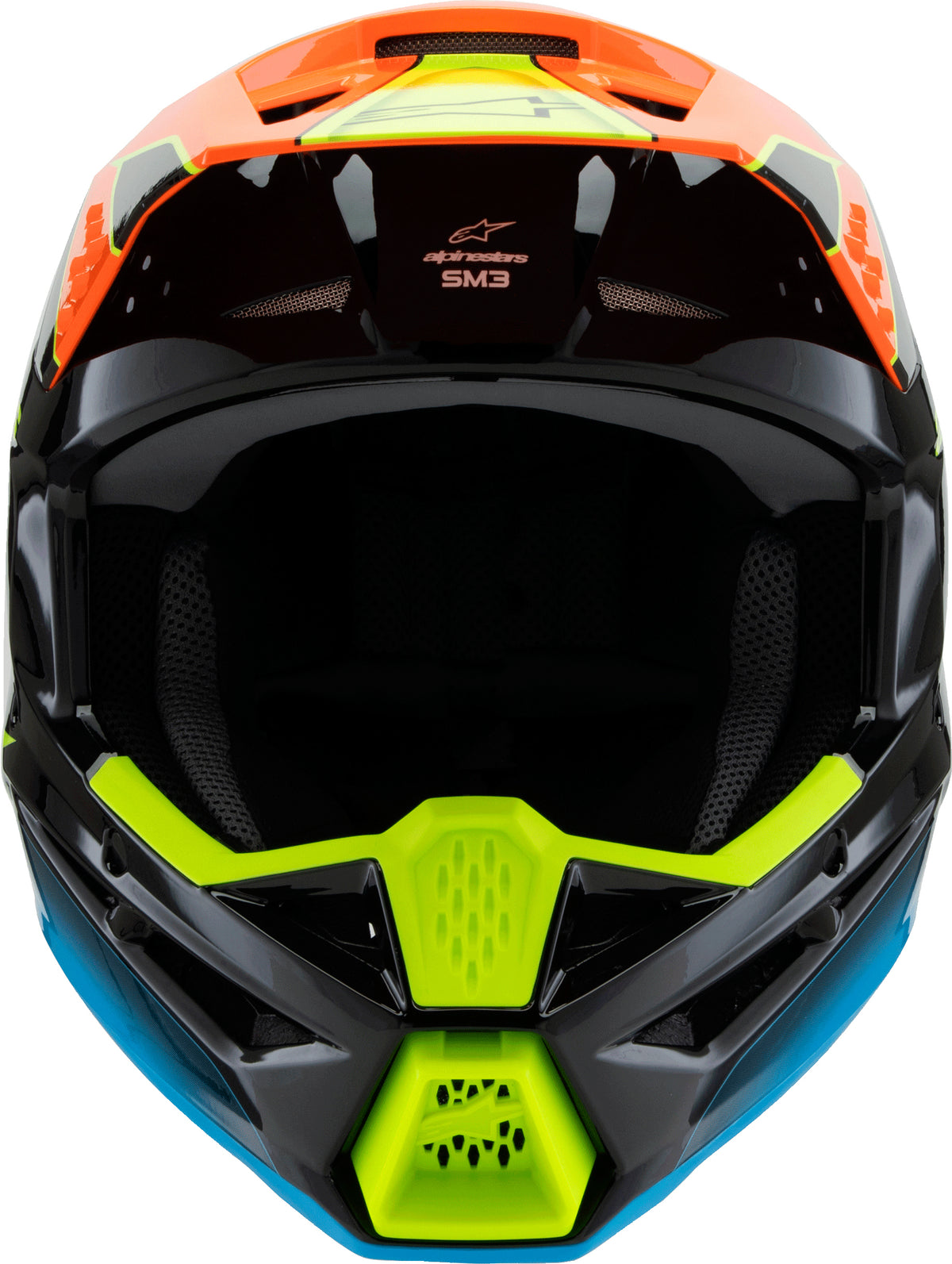 Sm3 Youth Fray Helmet Blk/Orng/Ylw Fluo Ym